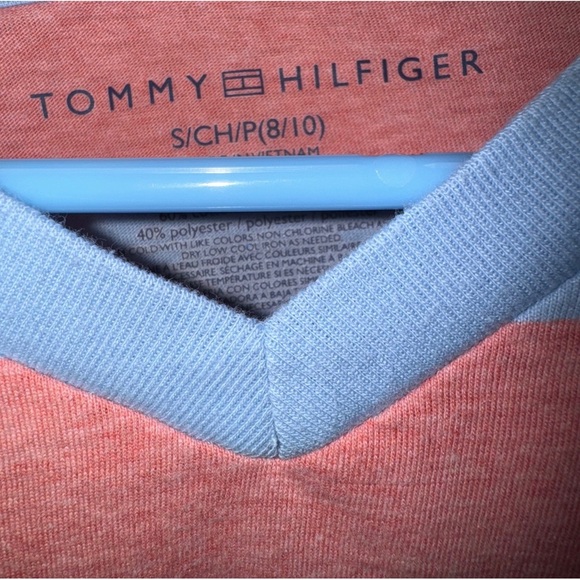Tommy Hilfiger Red and Blue Striped Short Sleeve Tee - Picture 5 of 5